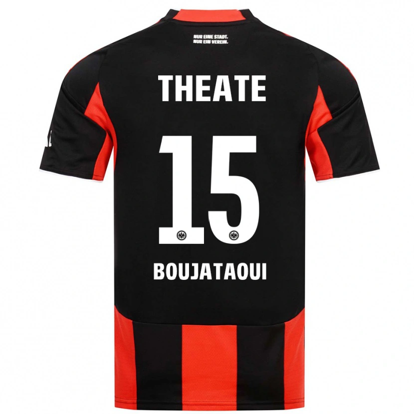 Danxen Barn Tarik Boujataoui #15 Svart Röd Hemmatröja Matchtröjor 2025/26 Tröjor T-Tröja