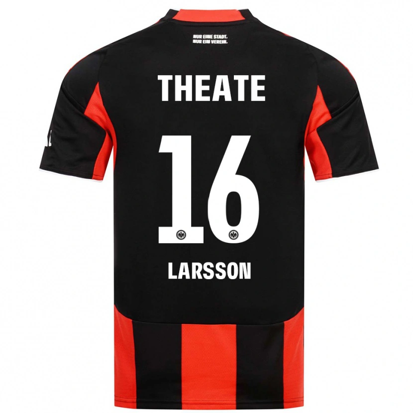 Danxen Barn Hugo Larsson #16 Svart Röd Hemmatröja Matchtröjor 2025/26 Tröjor T-Tröja