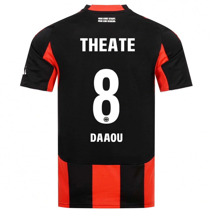 Danxen Barn Bilal Daaou #8 Svart Röd Hemmatröja Matchtröjor 2025/26 Tröjor T-Tröja