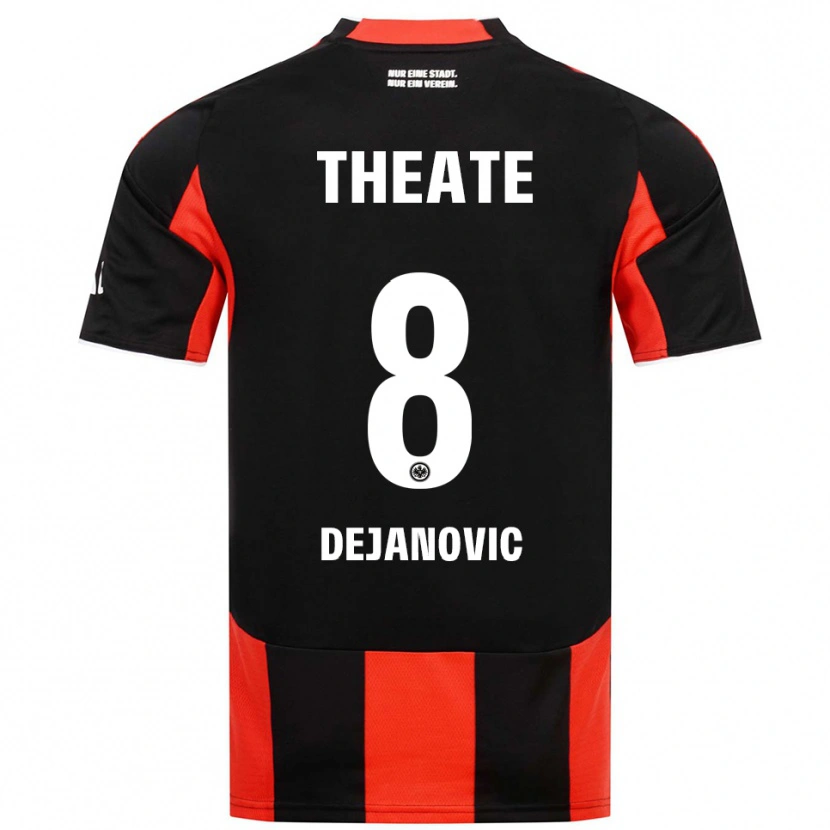 Danxen Barn Daniel Dejanovic #8 Svart Röd Hemmatröja Matchtröjor 2025/26 Tröjor T-Tröja