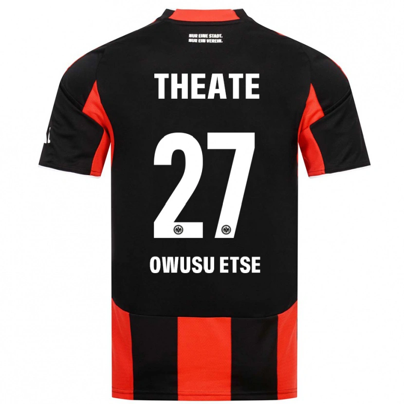 Danxen Barn Collin Owusu Etse #27 Svart Röd Hemmatröja Matchtröjor 2025/26 Tröjor T-Tröja