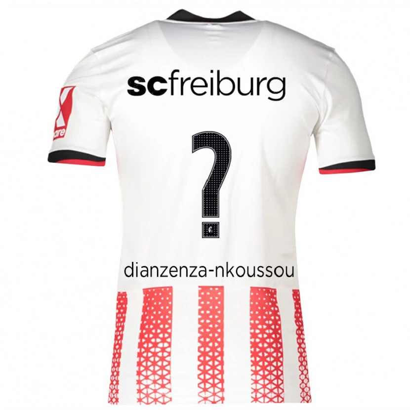 Danxen Barn Chrisdy Dianzenza-Nkoussou #0 Vit Röd Hemmatröja Matchtröjor 2025/26 Tröjor T-Tröja