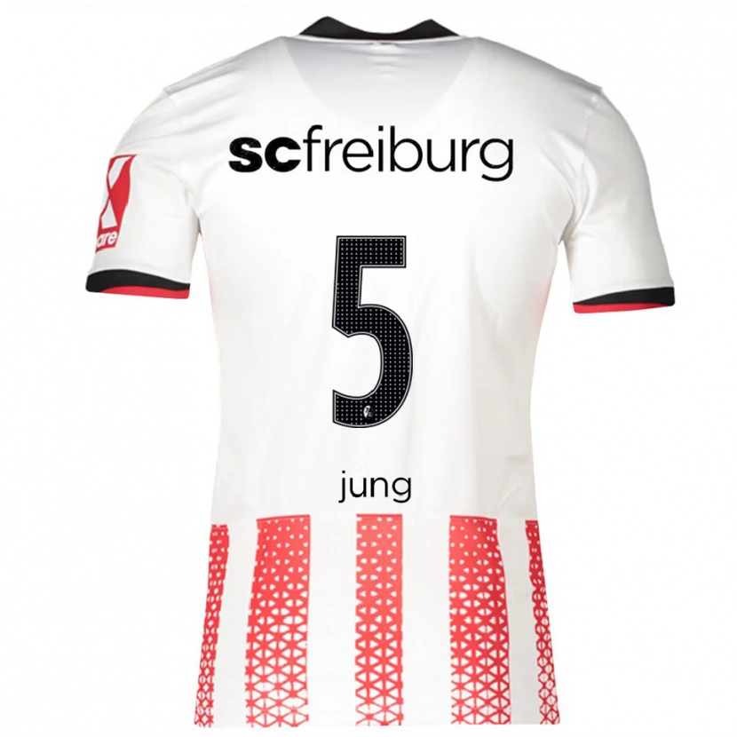 Danxen Barn Anthony Jung #5 Vit Röd Hemmatröja Matchtröjor 2025/26 Tröjor T-Tröja