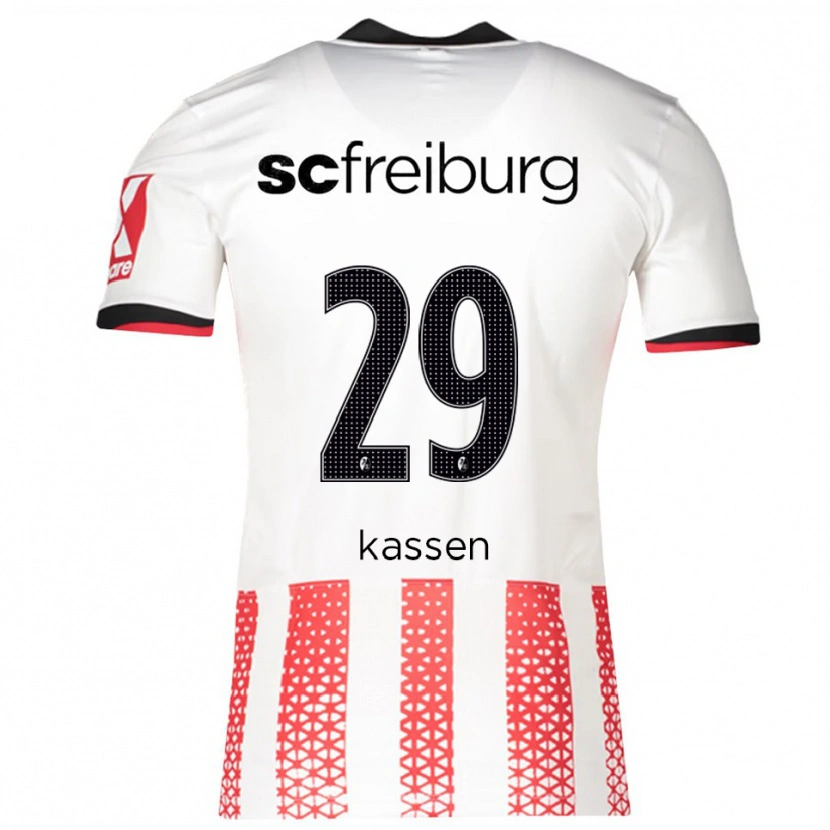 Danxen Barn Julia Kassen #29 Vit Röd Hemmatröja Matchtröjor 2025/26 Tröjor T-Tröja