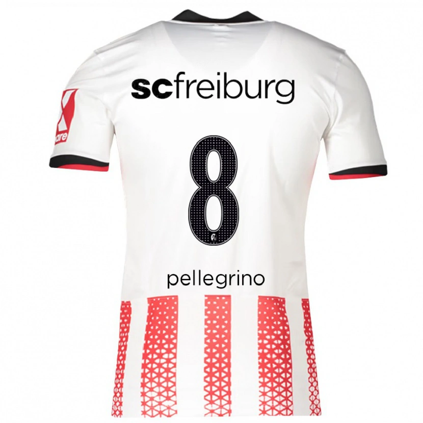 Danxen Barn Gabriel Pellegrino #8 Vit Röd Hemmatröja Matchtröjor 2025/26 Tröjor T-Tröja
