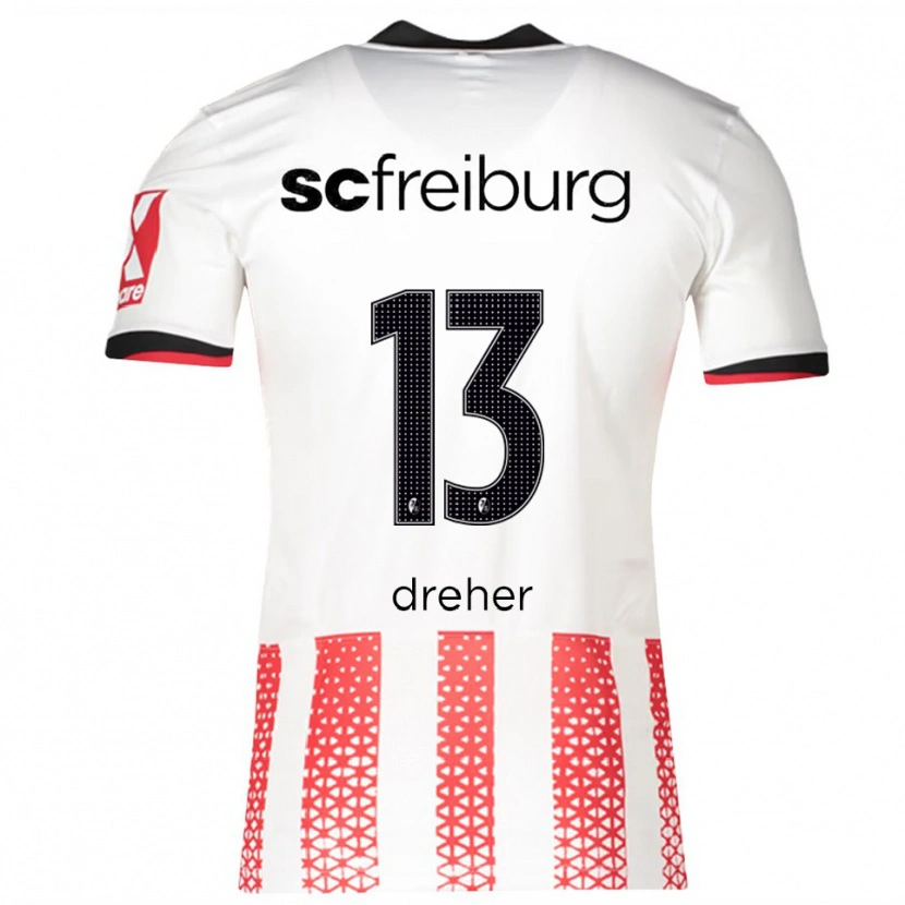 Danxen Barn Cedric Dreher #13 Vit Röd Hemmatröja Matchtröjor 2025/26 Tröjor T-Tröja
