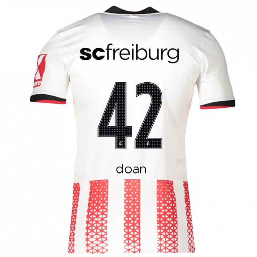 Danxen Barn Ritsu Doan #42 Vit Röd Hemmatröja Matchtröjor 2025/26 Tröjor T-Tröja