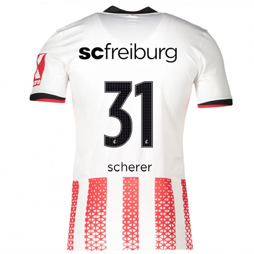Danxen Barn Nora Scherer #31 Vit Röd Hemmatröja Matchtröjor 2025/26 Tröjor T-Tröja