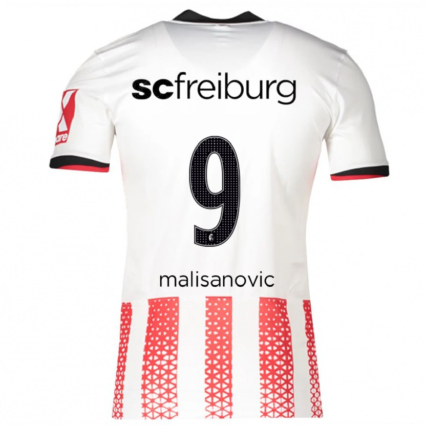 Danxen Barn Darko Malisanovic #9 Vit Röd Hemmatröja Matchtröjor 2025/26 Tröjor T-Tröja