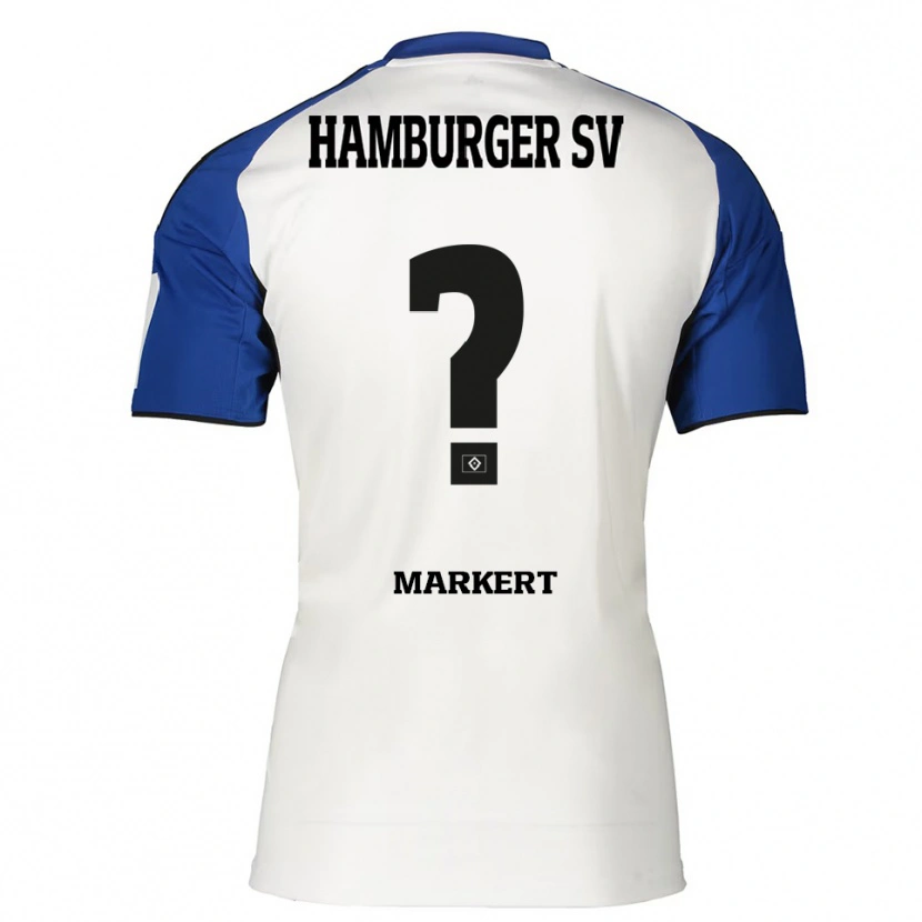 Danxen Barn John-Lee Markert #0 Vit Blå Hemmatröja Matchtröjor 2025/26 Tröjor T-Tröja
