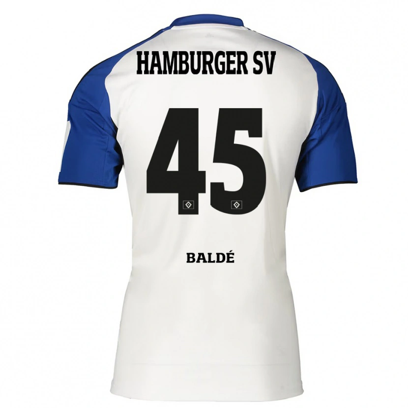 Danxen Barn Fabio Baldé #45 Vit Blå Hemmatröja Matchtröjor 2025/26 Tröjor T-Tröja