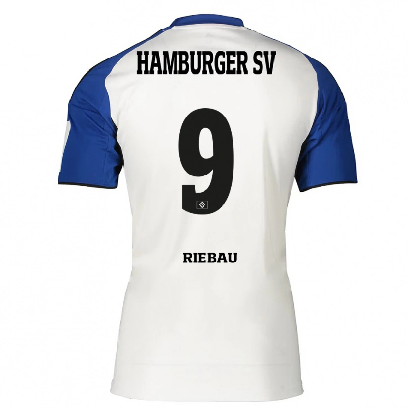 Danxen Barn Henry Riebau #9 Vit Blå Hemmatröja Matchtröjor 2025/26 Tröjor T-Tröja