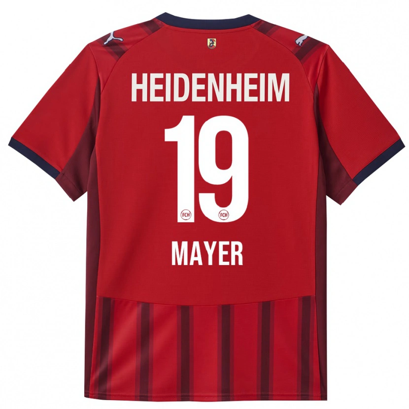 Danxen Barn Luca Mayer #19 Röd Marinblå Hemmatröja Matchtröjor 2025/26 Tröjor T-Tröja