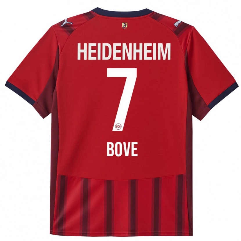 Danxen Barn Nevio Bove #7 Röd Marinblå Hemmatröja Matchtröjor 2025/26 Tröjor T-Tröja