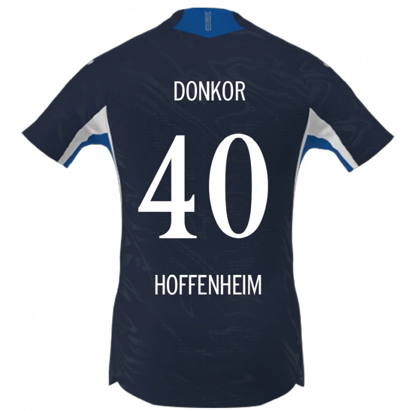 Danxen Barn Denis Donkor #40 Marinblå Vit Hemmatröja Matchtröjor 2025/26 Tröjor T-Tröja