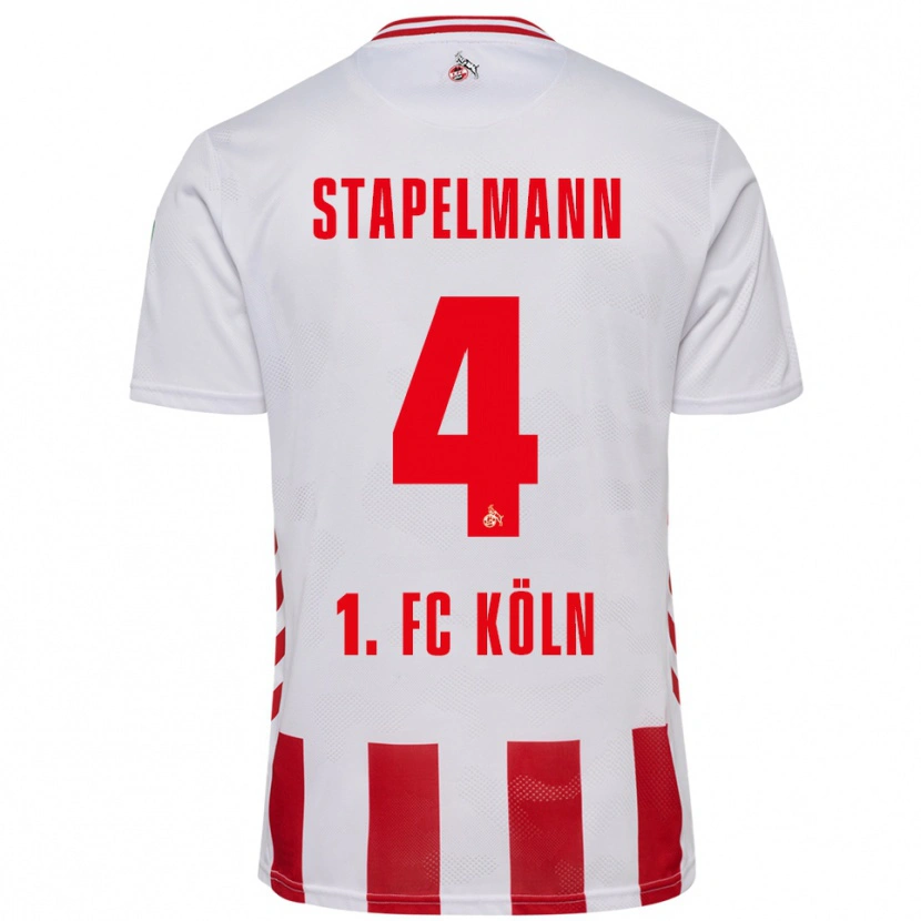 Danxen Barn Luis Stapelmann #4 Vit Röd Hemmatröja Matchtröjor 2025/26 Tröjor T-Tröja