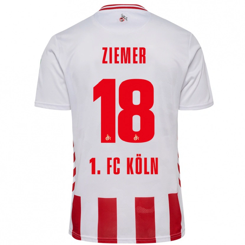 Danxen Barn Taylor Ziemer #18 Vit Röd Hemmatröja Matchtröjor 2025/26 Tröjor T-Tröja