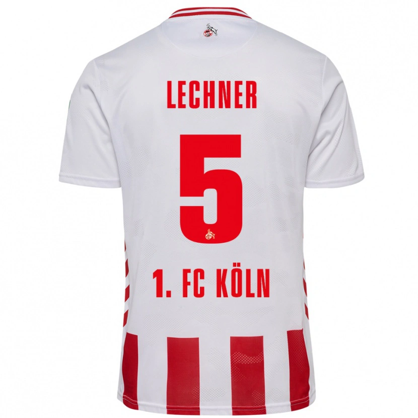 Danxen Barn Luca Lechner #5 Vit Röd Hemmatröja Matchtröjor 2025/26 Tröjor T-Tröja