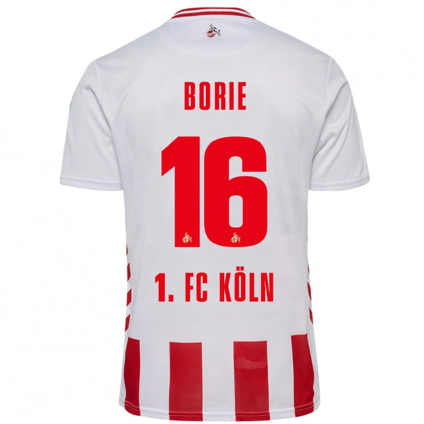 Danxen Barn Etienne Borie #16 Vit Röd Hemmatröja Matchtröjor 2025/26 Tröjor T-Tröja