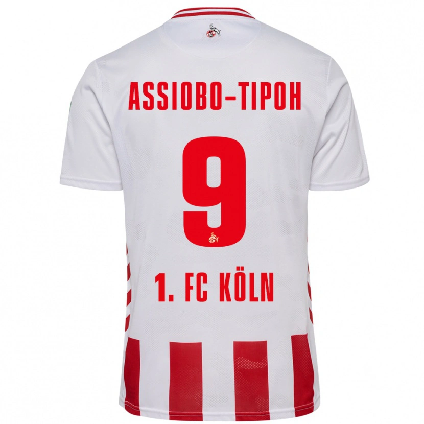 Danxen Barn Elfried Assiobo-Tipoh #9 Vit Röd Hemmatröja Matchtröjor 2025/26 Tröjor T-Tröja