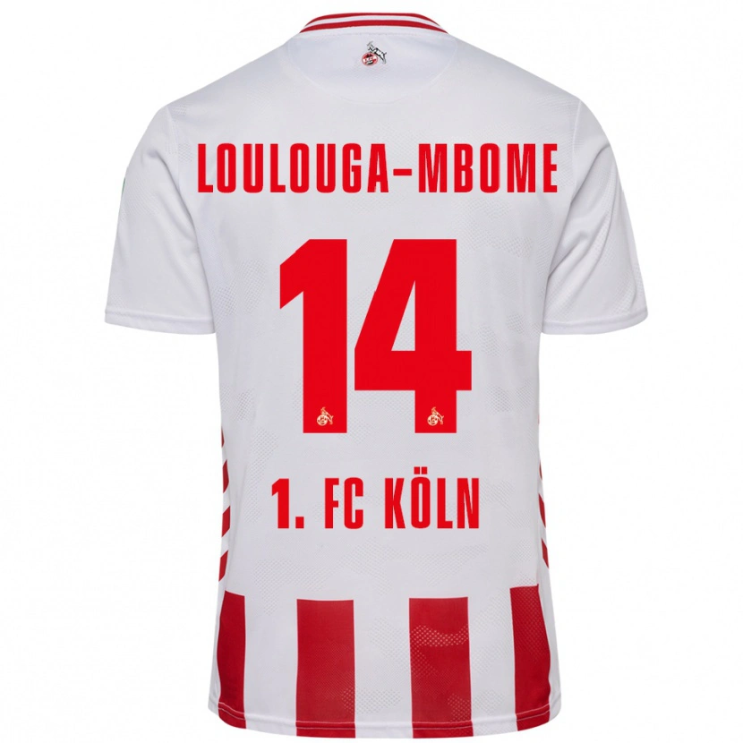 Danxen Barn Pascal Loulouga-Mbome #14 Vit Röd Hemmatröja Matchtröjor 2025/26 Tröjor T-Tröja