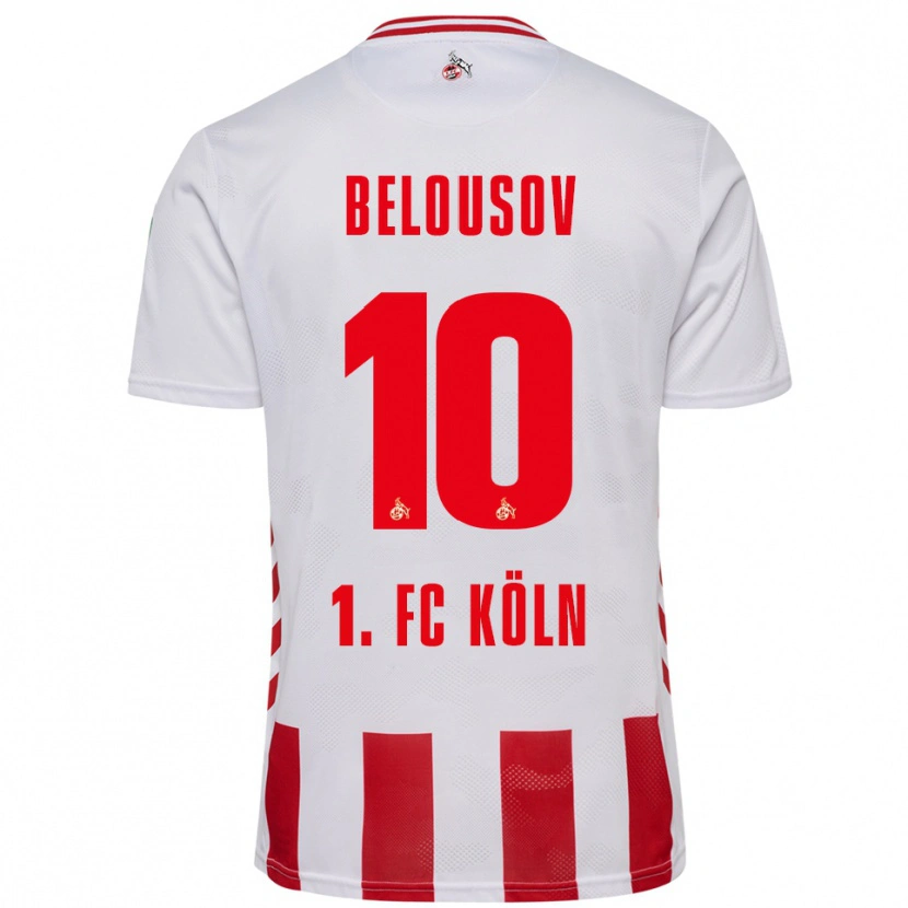 Danxen Barn Artem Belousov #10 Vit Röd Hemmatröja Matchtröjor 2025/26 Tröjor T-Tröja