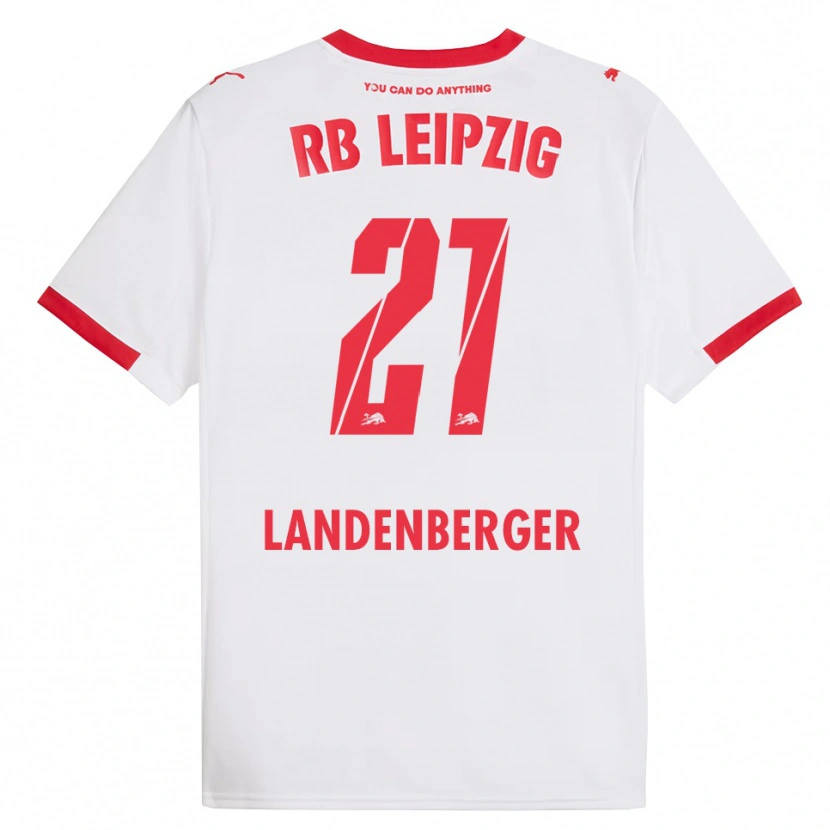 Danxen Barn Julia Landenberger #21 Vit Röd Hemmatröja Matchtröjor 2025/26 Tröjor T-Tröja