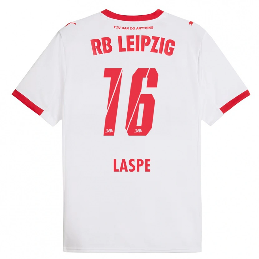 Danxen Barn Hannes Laspe #16 Vit Röd Hemmatröja Matchtröjor 2025/26 Tröjor T-Tröja