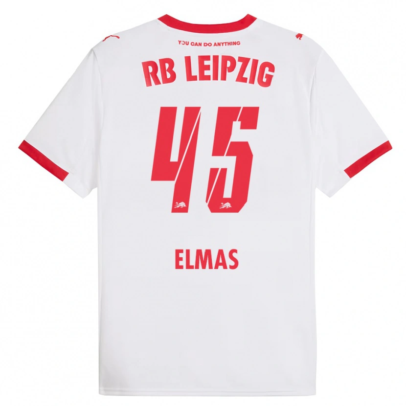 Danxen Barn Eljif Elmas #45 Vit Röd Hemmatröja Matchtröjor 2025/26 Tröjor T-Tröja