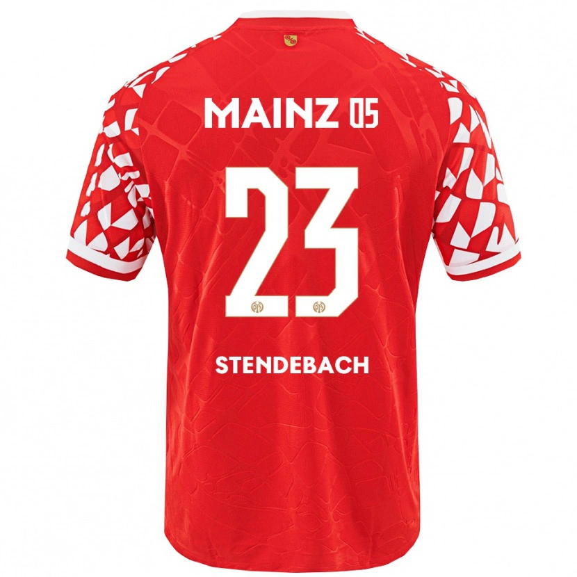 Danxen Barn Jule Stendebach #23 Röd Vit Hemmatröja Matchtröjor 2025/26 Tröjor T-Tröja