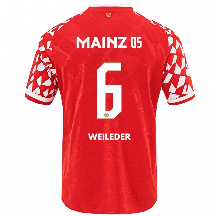 Danxen Barn Tobias Weileder #6 Röd Vit Hemmatröja Matchtröjor 2025/26 Tröjor T-Tröja