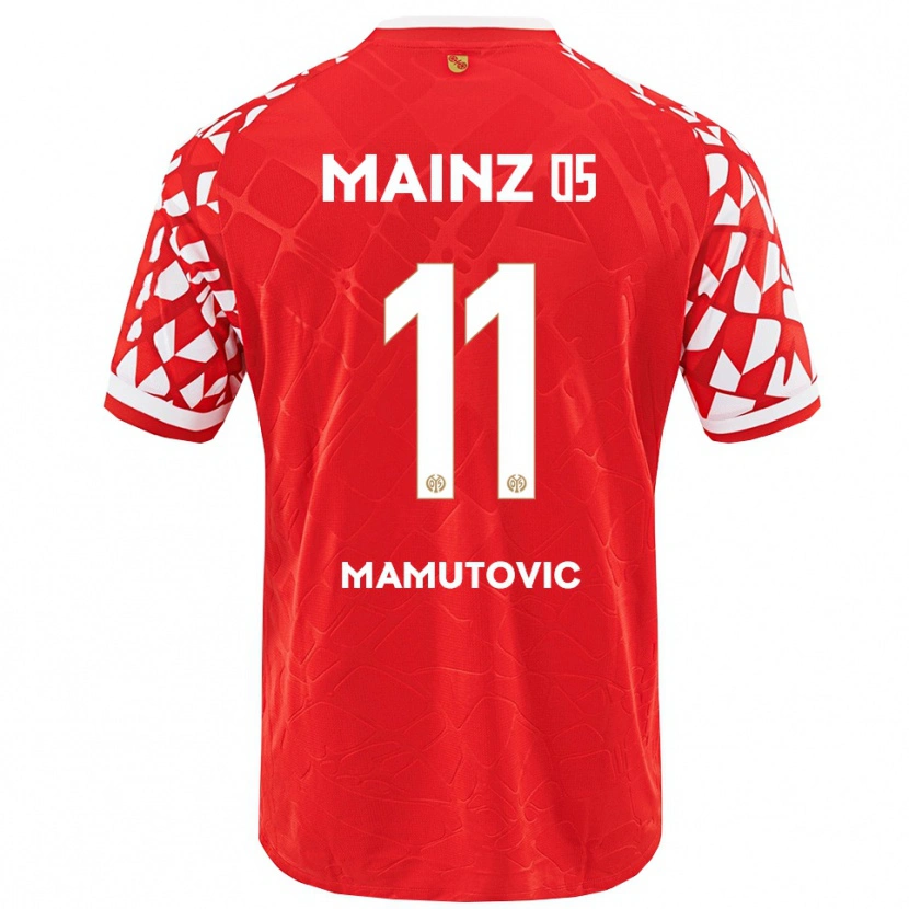 Danxen Barn David Mamutovic #11 Röd Vit Hemmatröja Matchtröjor 2025/26 Tröjor T-Tröja
