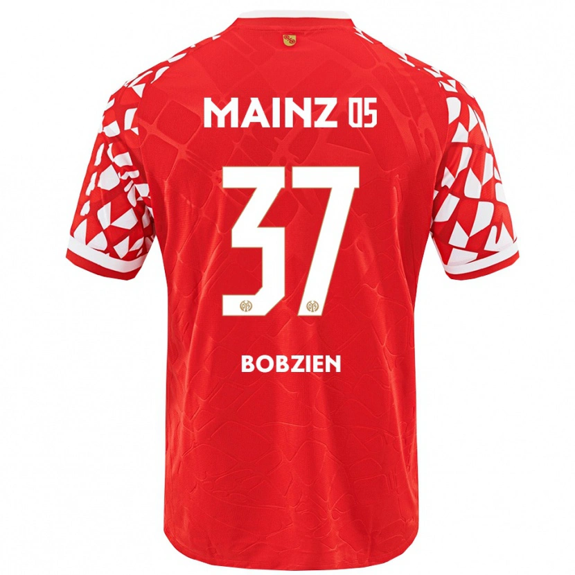 Danxen Barn Ben Bobzien #37 Röd Vit Hemmatröja Matchtröjor 2025/26 Tröjor T-Tröja