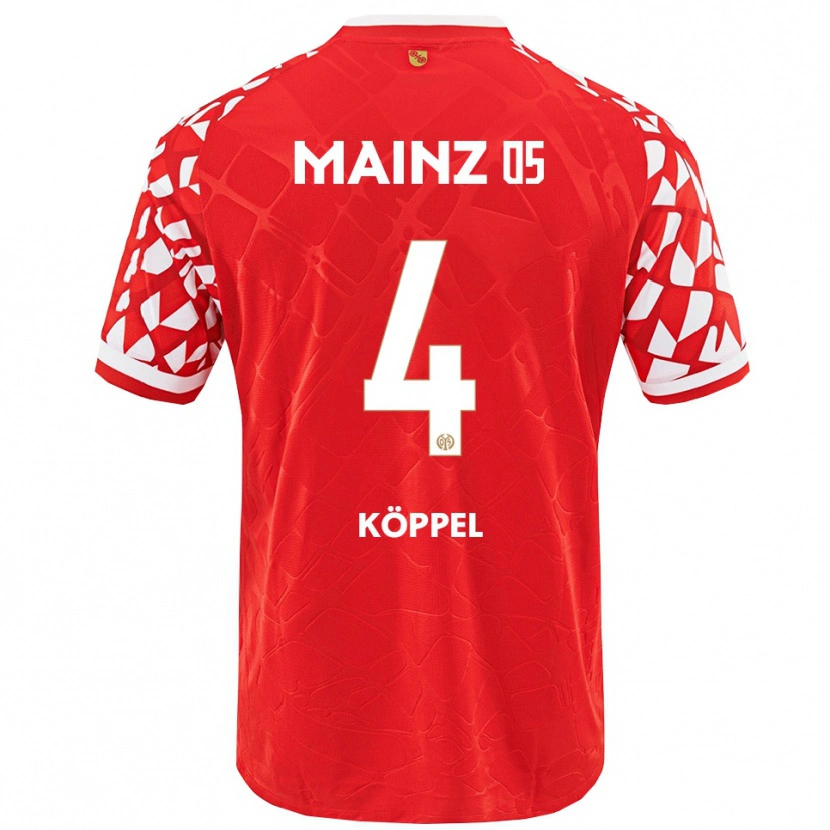 Danxen Barn Domenic Köppel #4 Röd Vit Hemmatröja Matchtröjor 2025/26 Tröjor T-Tröja