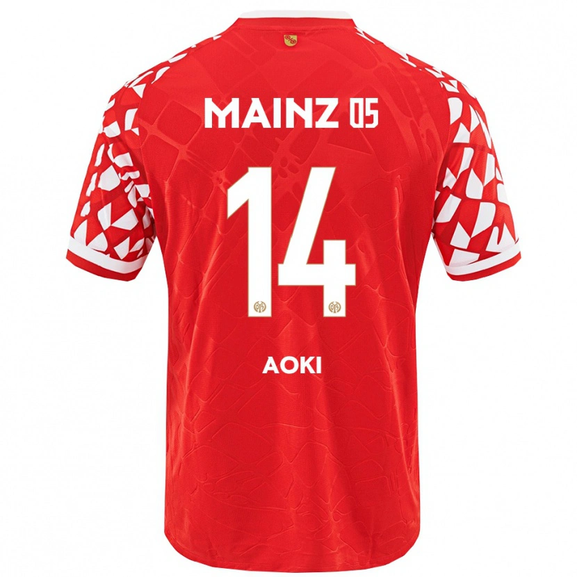 Danxen Barn Hiyori Aoki #14 Röd Vit Hemmatröja Matchtröjor 2025/26 Tröjor T-Tröja