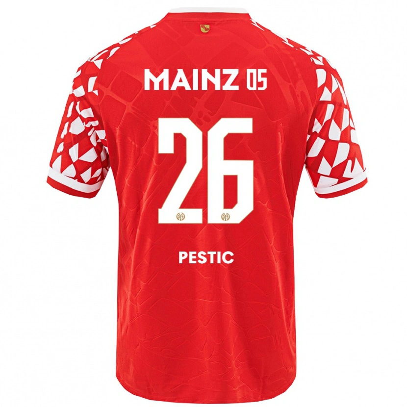 Danxen Barn Dominik Pestic #26 Röd Vit Hemmatröja Matchtröjor 2025/26 Tröjor T-Tröja