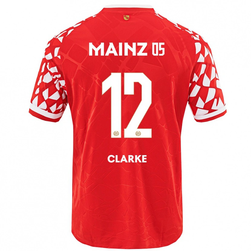 Danxen Barn Sarah Clarke #12 Röd Vit Hemmatröja Matchtröjor 2025/26 Tröjor T-Tröja