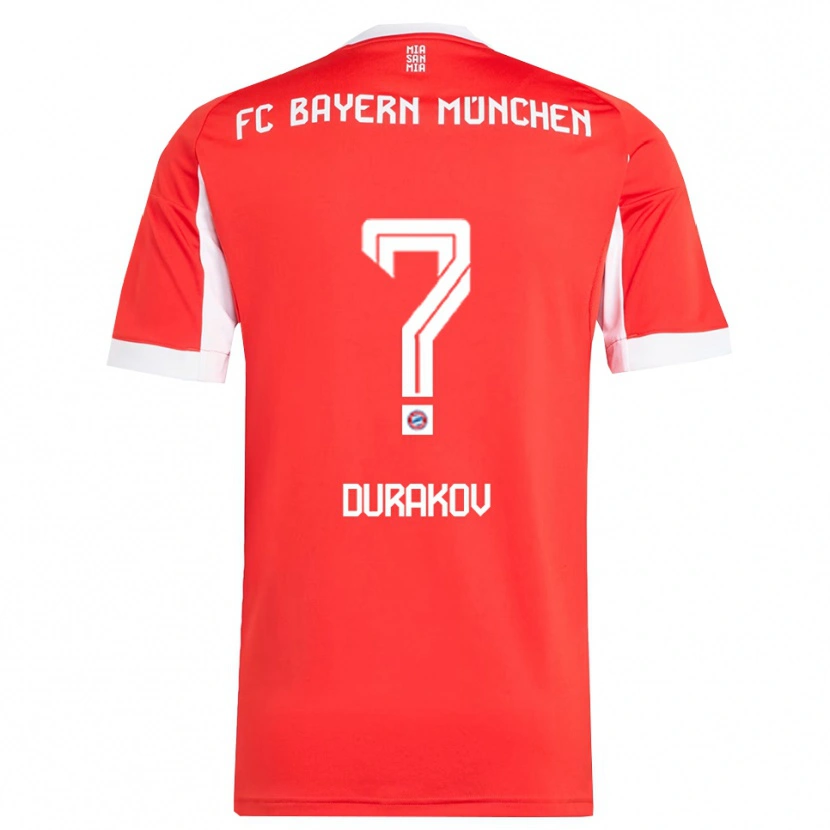 Danxen Barn Sejdo Durakov #0 Röd Vit Hemmatröja Matchtröjor 2025/26 Tröjor T-Tröja