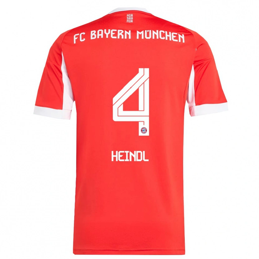 Danxen Barn David Heindl #4 Röd Vit Hemmatröja Matchtröjor 2025/26 Tröjor T-Tröja