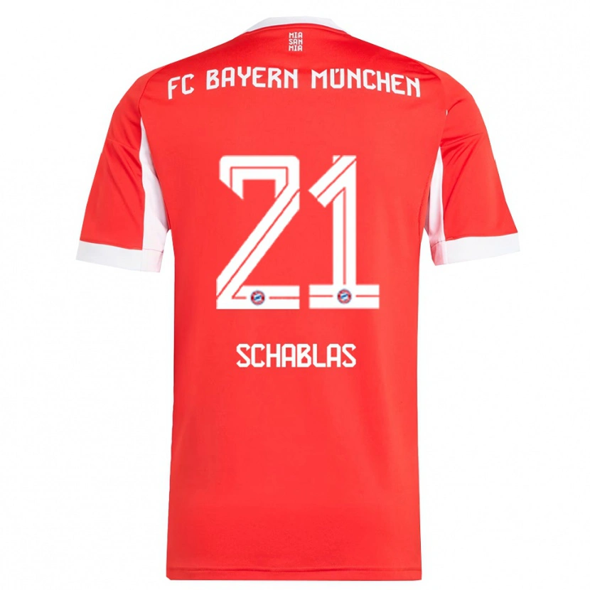 Danxen Barn Matteo Schablas #21 Röd Vit Hemmatröja Matchtröjor 2025/26 Tröjor T-Tröja