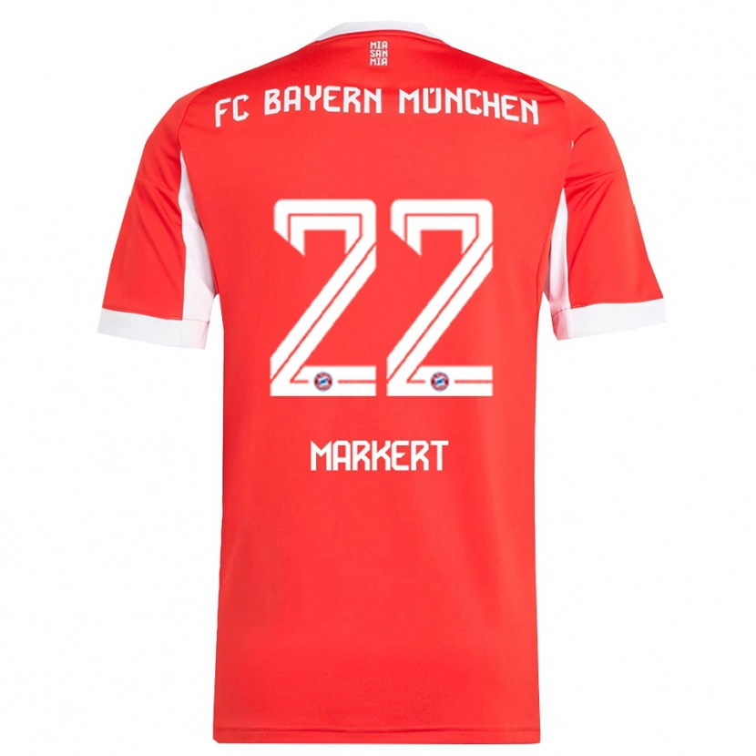 Danxen Barn Leon Markert #22 Röd Vit Hemmatröja Matchtröjor 2025/26 Tröjor T-Tröja