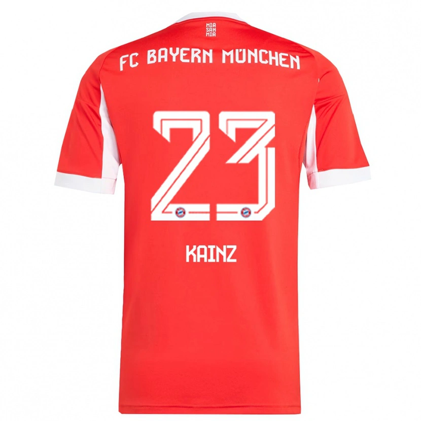 Danxen Barn Manuel Kainz #23 Röd Vit Hemmatröja Matchtröjor 2025/26 Tröjor T-Tröja