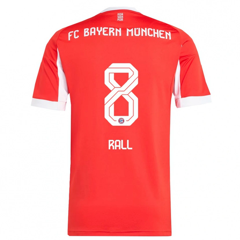 Danxen Barn Maximiliane Rall #8 Röd Vit Hemmatröja Matchtröjor 2025/26 Tröjor T-Tröja