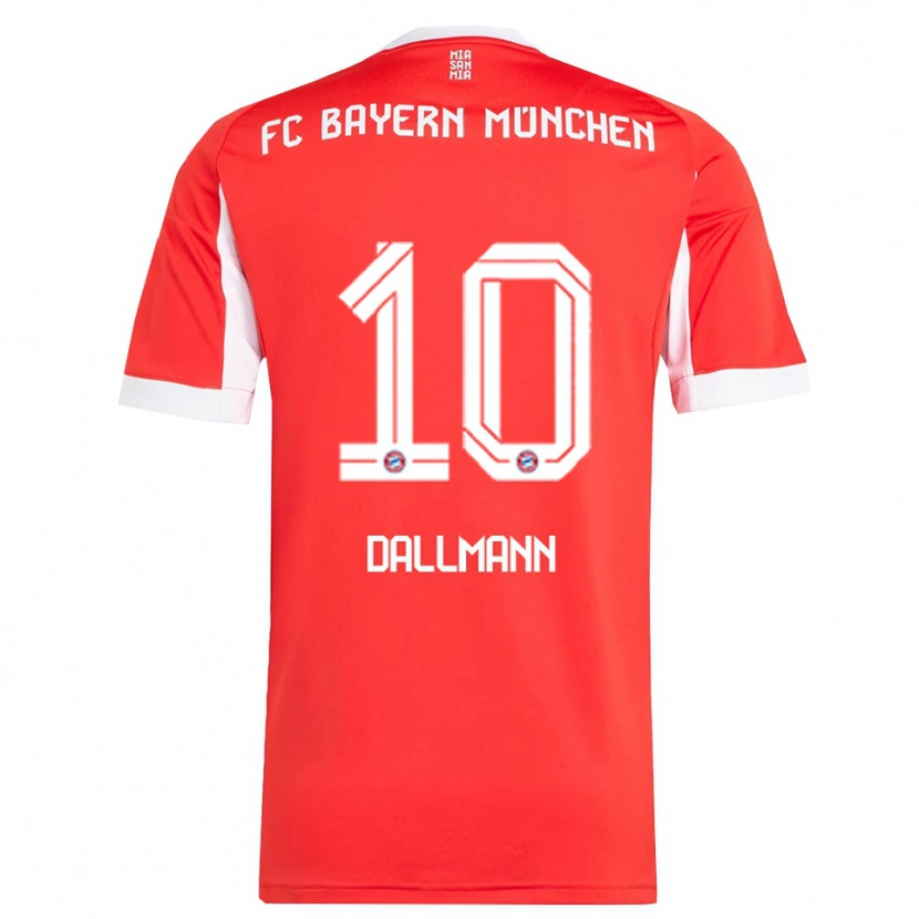Danxen Barn Linda Dallmann #10 Röd Vit Hemmatröja Matchtröjor 2025/26 Tröjor T-Tröja