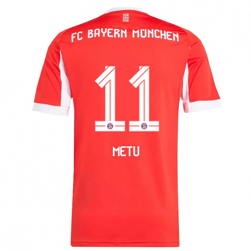 Danxen Barn Emilian Metu #11 Röd Vit Hemmatröja Matchtröjor 2025/26 Tröjor T-Tröja