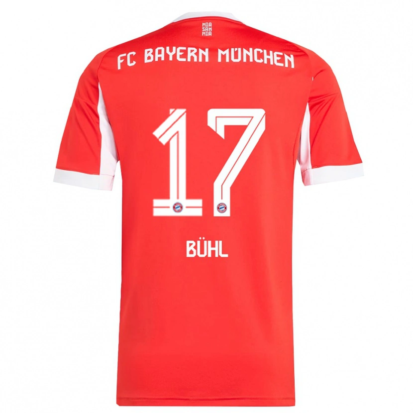 Danxen Barn Klara Bühl #17 Röd Vit Hemmatröja Matchtröjor 2025/26 Tröjor T-Tröja