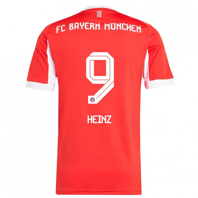 Danxen Barn Anton Heinz #9 Röd Vit Hemmatröja Matchtröjor 2025/26 Tröjor T-Tröja