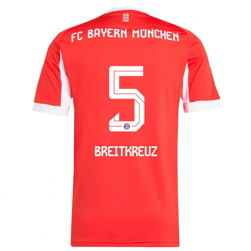 Danxen Barn Steve Breitkreuz #5 Röd Vit Hemmatröja Matchtröjor 2025/26 Tröjor T-Tröja