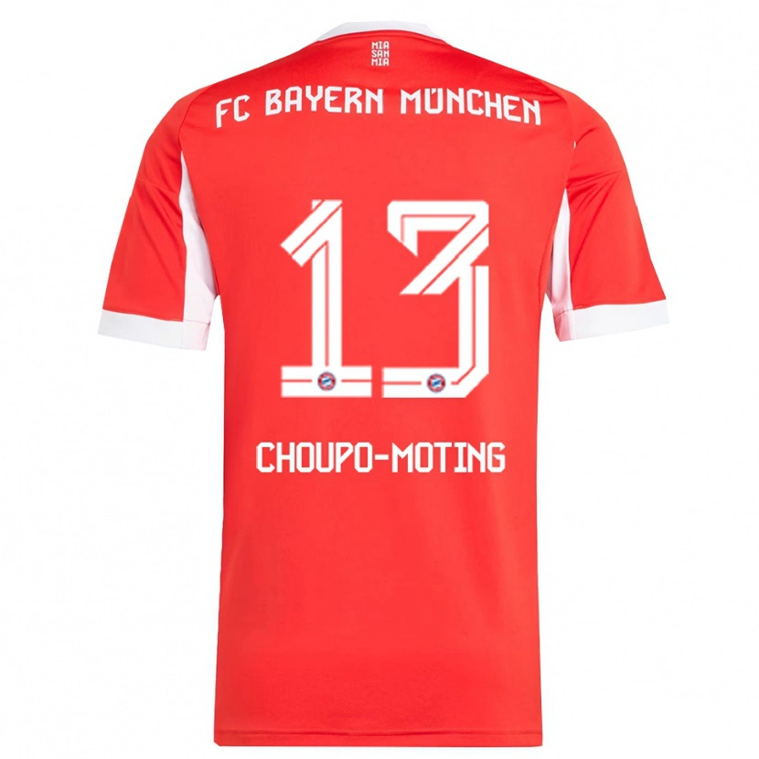 Danxen Barn Eric Maxim Choupo-Moting #13 Röd Vit Hemmatröja Matchtröjor 2025/26 Tröjor T-Tröja