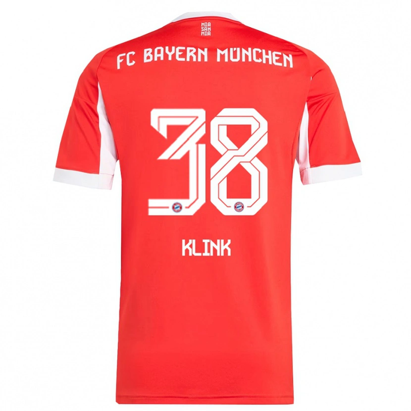 Danxen Barn Anna Klink #38 Röd Vit Hemmatröja Matchtröjor 2025/26 Tröjor T-Tröja